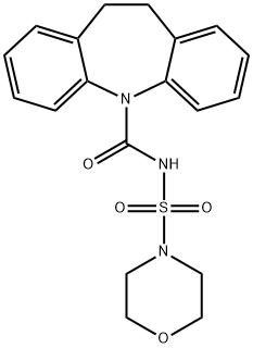 N-(10,11-dihydro-5H-dibenzo[b,f]azepin-5-ylcarbonyl)-4-morpholinesulfonamide 化学構造式
