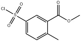 5-クロロスルホニル-2-メチル-安息香酸メチルエステル 化学構造式