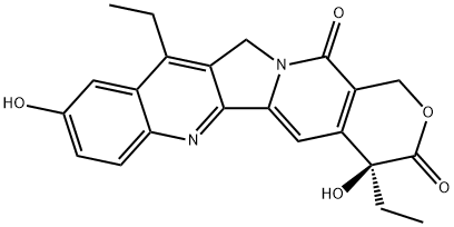 7-乙基-10-羟基喜树碱,86639-52-3,结构式