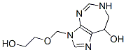 3,6,7,8-tetrahydro-3-((2-hydroxyethoxy)methyl)imidazo(4,5-d)(1,3)diazepin-8-ol Struktur