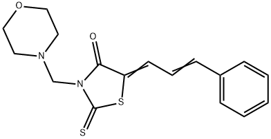 4-Thiazolidinone, 3-(4-morpholinylmethyl)-5-(3-phenyl-2-propenylidene) -2-thioxo- 结构式