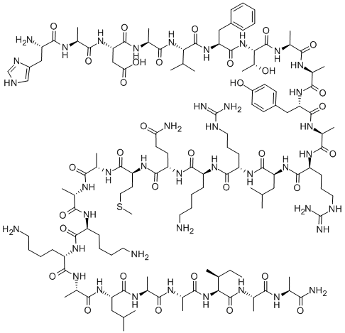 HIS-ALA-ASP-ALA-VAL-PHE-THR-ALA-ALA-TYR-ALA-ARG-LEU-ARG-LYS-GLN-MET-ALA-ALA-LYS-LYS-ALA-LEU-ALA-ALA-ILE-ALA-ALA-NH2 Structure