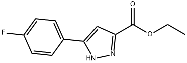 5 - (4 - 氟苯基)- 1H-吡唑-3 - 羧酸乙酯,866588-11-6,结构式