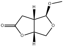 (3AS,4S,6AR)-テトラヒドロ-4-メトキシフロ[3,4-B]フラン-2(3H)-オン 化学構造式