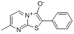 3-Hydroxy-7-methyl-2-phenylthiazolo(3,2-a)pyrimidin-4-ium hydroxide, i nner-salt 化学構造式