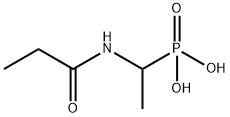 Phosphonic  acid,  [1-[(1-oxopropyl)amino]ethyl]-  (9CI) 化学構造式