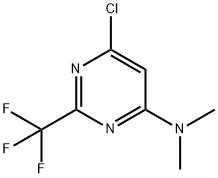 (6-CHLORO-2-TRIFLUOROMETHYLPYRIMIDIN-4-YL)DIMETHYL-AMINE 化学構造式