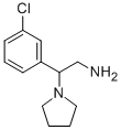 2-(3-氯苯基)-2-(吡咯烷-1-基)乙烷-1-胺, 866781-98-8, 结构式