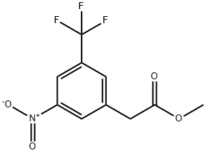 BENZENEACETIC ACID, 3-NITRO-5-(TRIFLUOROMETHYL)-, METHYL ESTER 化学構造式