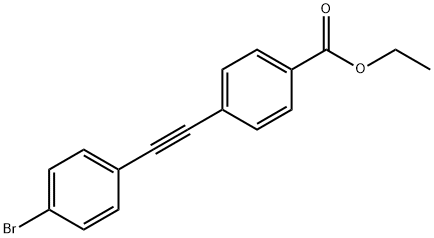 4-(4-BROMOPHENYLETHYNYL) BENZOIC ACID ETHYL ESTER 化学構造式