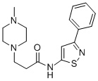 1-Piperazinepropanamide, 4-methyl-N-(3-phenyl-5-isoxazolyl)- Structure