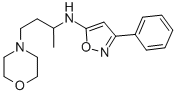4-Morpholinepropanamine, alpha-methyl-N-(3-phenyl-5-isoxazolyl)- Structure