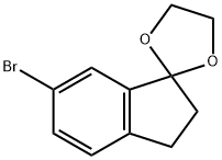 6-Bromo-1,1-(ethylenedioxo)-indane 化学構造式