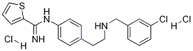 N-[4-[2-[[(3-chlorophenyl)Methyl]aMino]ethyl]phenyl]-2-thiophenecarboxiMidaMide dihydrochloride Struktur