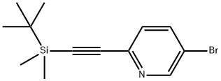 5-bromo-2-[(tert-butyl-dimethyl-silanyl)-ethynyl]-pyridine Struktur