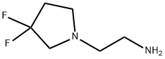 2-(3,3-Difluoro-pyrrolidin-1-yl)-ethylamine,867008-81-9,结构式