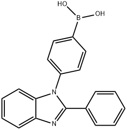 [4-(2-苯基-1H-苯并咪唑-1-基)苯基]硼酸,867044-33-5,结构式