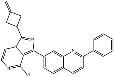 7-(8-chloro-3-(3-Methylenecyclobutyl)iMidazo[1,5-a]pyrazin-1-yl)-2-phenylquinoline Structure