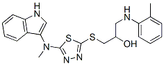 86717-07-9 1-[[5-(1H-indol-3-ylmethylamino)-1,3,4-thiadiazol-2-yl]sulfanyl]-3-[(2 -methylphenyl)amino]propan-2-ol