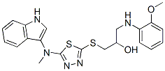 1-[[5-(1H-indol-3-ylmethylamino)-1,3,4-thiadiazol-2-yl]sulfanyl]-3-[(2 -methoxyphenyl)amino]propan-2-ol Structure