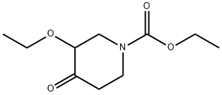 1-Piperidinecarboxylicacid,3-ethoxy-4-oxo-,ethylester(9CI) Structure