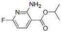 3-Pyridinecarboxylicacid,2-amino-6-fluoro-,1-methylethylester(9CI) Struktur