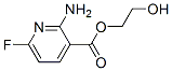 3-Pyridinecarboxylicacid,2-amino-6-fluoro-,2-hydroxyethylester(9CI) 结构式