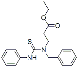 ethyl 3-(benzyl-(phenylthiocarbamoyl)amino)propanoate 化学構造式