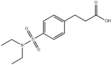 3-{4-[(DIETHYLAMINO)SULFONYL]PHENYL}PROPANOIC ACID 化学構造式