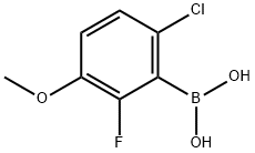 6-氯-2-氟-3-甲氧基苯硼酸 结构式