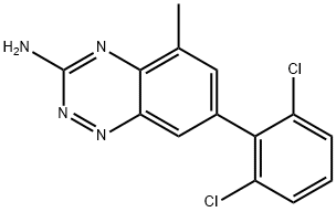 1,2,4-Benzotriazin-3-aMine, 7-(2,6-dichlorophenyl)-5-Methyl- Structure