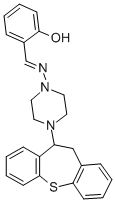 2-(((4-(10,11-Dihydrodibenzo(b,f)thiepin-10-yl)-1-piperazinyl)imino)me thyl)phenol Structure