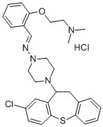 1-Piperazinamine, 4-(8-chloro-10,11-dihydrodibenzo(b,f)thiepin-10-yl)- N-((2-(2-(dimethylamino)ethoxy)phenyl)methylene)-, monohydrochloride|