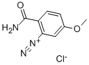 2-(アミノカルボニル)-5-メトキシベンゼンジアゾニウム 化学構造式