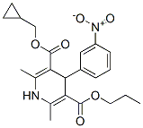 propyl cyclopropylmethyl 2,6-dimethyl-4-(3-nitrophenyl)-1,4-dihydropyr idine-3,5-dicarboxylate Structure