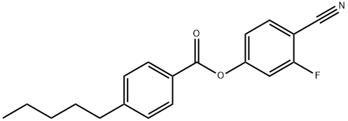 4-正戊基苯甲酸-3-氟-4-氰基苯酯, 86786-89-2, 结构式