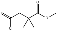 4-クロロ-2,2-ジメチル-4-ペンテン酸メチル 化学構造式