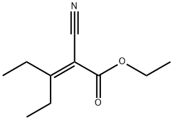 Ethyl2-cyano-3-ethyl-2-pentenoate 化学構造式