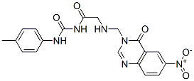 N-[(4-methylphenyl)carbamoyl]-2-[(6-nitro-4-oxo-quinazolin-3-yl)methyl amino]acetamide,86816-94-6,结构式