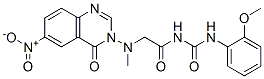 N-[(2-methoxyphenyl)carbamoyl]-2-[(6-nitro-4-oxo-quinazolin-3-yl)methy lamino]acetamide,86816-95-7,结构式