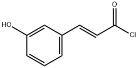 2-Propenoyl chloride, 3-(3-hydroxyphenyl)-, (2E)- 结构式