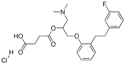 86819-21-8 4-[1-dimethylamino-3-[2-[2-(3-fluorophenyl)ethyl]phenoxy]propan-2-yl]o xy-4-oxo-butanoic acid hydrochloride