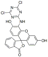 4'-[(4,6-dichloro-1,3,5-triazin-2-yl)amino]-3',6'-dihydroxyspiro[isobenzofuran-1(3H),9'-[9H]xanthene]-3-one 结构式