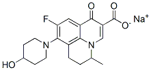 8-Fluoro-5,6-dihydro-7-(4-hydroxypiperidino)-4-methyl-1-oxo-4H-3a-aza-1H-phenalene-2-carboxylic acid sodium salt|
