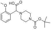 2-(4-BOC-哌嗪-1-基)-2-(2-甲氧苯基)乙酸, 868260-20-2, 结构式