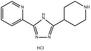 2-(5-piperidin-4-yl-4H-1,2,4-triazol-3-yl)pyridine dihydrochloride 化学構造式