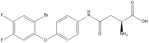 N-[4-(2-BROMO-4,5-DIFLUOROPHENOXY)PHENYL]-L-ASPARAGINE Structure