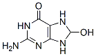 6H-Purin-6-one,  2-amino-1,7,8,9-tetrahydro-8-hydroxy- Structure