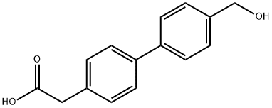 4'-(HYDROXYMETHYL)-BIPHENYL-4-ACETIC ACID Structure