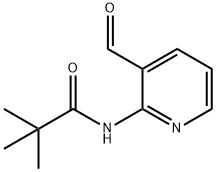 N-(3-ホルミル-2-ピリジニル)-2,2-ジメチルプロパンアミド 化学構造式